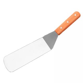 Spatule à Poisson Et Fruits De Mer En Inox Avec Manche Bois – 35 Cm