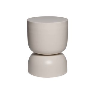 Bout De Canapé En Métal. Crème. Madi. 32 X H 42cm