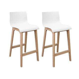 Lot De Tabourets De Bar En Chêne 65cm Tanna
