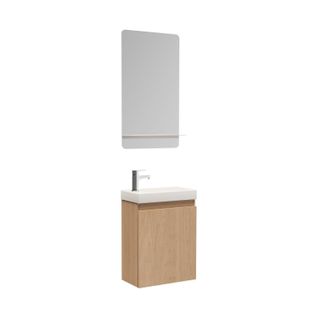Meuble Lave-mains Lisa + Miroir Tablette