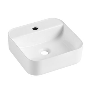 Vasque à Poser Rectangulaire Kali En Céramique Blanche 36cm