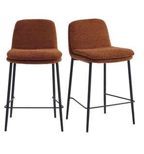 Nolan-chaise De Bar En Tissu Luxury Terracotta  (x2)