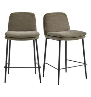 Nolan-chaise De Bar En Tissu Luxury Taupe (x2)