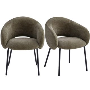 Sharp-fauteuil De Table En Tissu Luxury Taupe (x2)