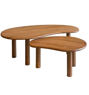 Nubis-set De 2 Tables Basses Gigognes En Bois Massif