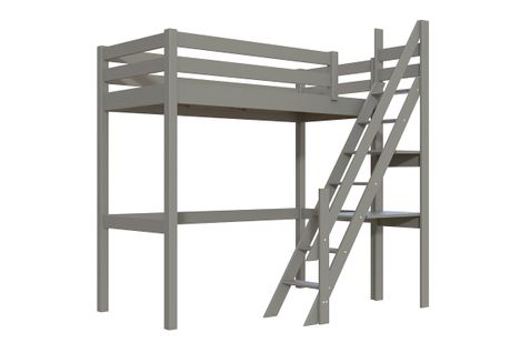 Lit Mezzanine Bois Sylvia 90x200 Avec Escalier De Meunier