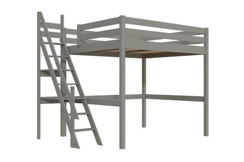 Lit Mezzanine Bois 160x200 Sylvia Avec Escalier De Meunier