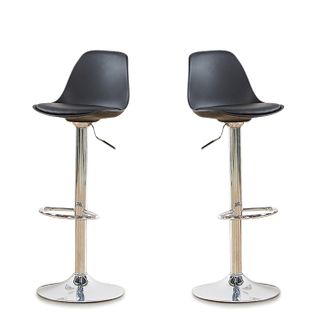 Lot De 2 Tabourets De Cuisine Noire - Deki