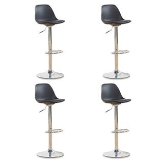 Lot De 4 Tabourets De Cuisine Noire - Deki
