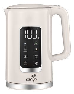 Bouilloire Électrique Programmable Double Paroi Crème Avec 5 Menus Automatiques Sybf-k043c