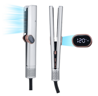 Lisseur Séchant Argenté Wet et Dry 2 En 1 Hair Fusion - Lisseur Et Sèche-cheveux à Air Chaud