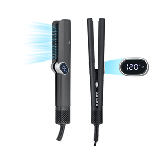 Lisseur Séchant Noir Wet et Dry 2 En 1 Hair Fusion - Lisseur Et Sèche-cheveux à Air Chaud