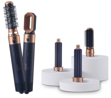 Brosse Soufflante 5 En 1 Air Styler et Sèche-cheveux : Lissage, Séchage, Boucle, Brushing 1000w