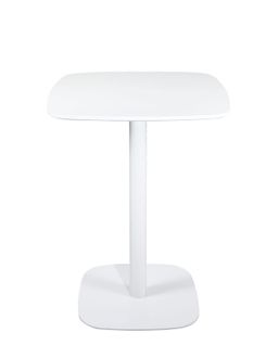Table Bistrot Cuisine Hauteur 75cm Plateau 60x60cm, 1-2 Personnes Pied Métal Sila (blanc)