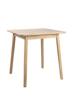 Table Cuisine Carrée Bois Massif Verni 75x75cm 2 Personnes Nita (bois Clair)