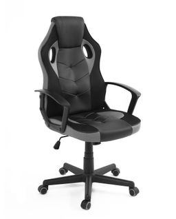 Chaise Gaming Sena, Style Racing, Dossier Inclinable, Pivotant (noir Gris)