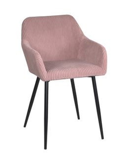 Petit Fauteuil Confortable En Velours Côtelé Miro (rose)