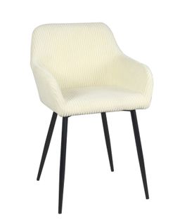Petit Fauteuil Confortable En Velours Côtelé Miro (beige)