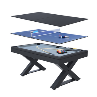 Texas - Table Multi-jeux 3 En 1 Convertible Ping-pong, Billard Et Repas