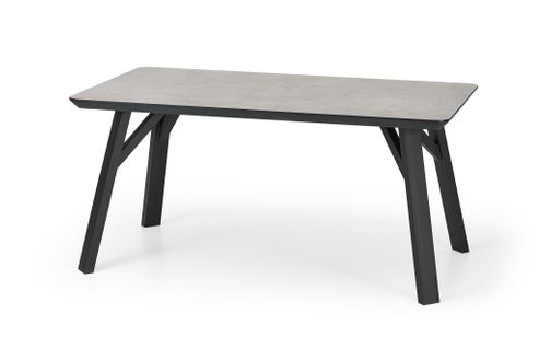 Table à Manger Gris Beton Et Noir 160x90cm Ninon