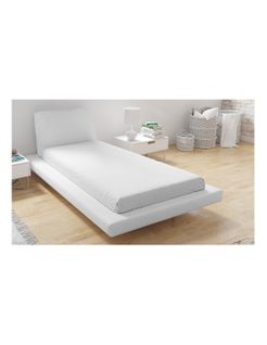 Lot De 2 Drap Housse Microfibre Blanc - 140x190cm