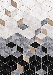 Tapis Luxe Doré, Noir - 120x180