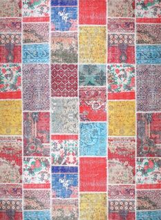 Tapis De Salon Tetris Bleu - 120x180cm