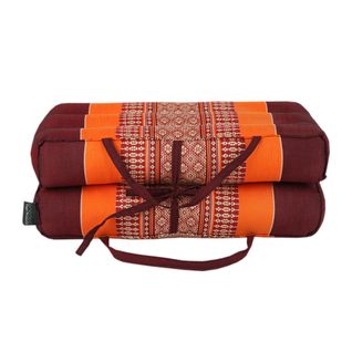 Coussin De Yoga Et Méditation En Kapok Naturel - Bourgogne Orange - Confort Optimal, Posture