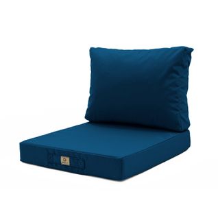 Coussins Pour Salon De Jardin Déhoussable 50x50cm Bleu Pétrole