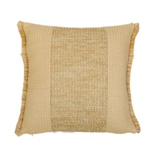 Housse De Coussin Effet Raphia - Carré - 45x45cm - à Bande