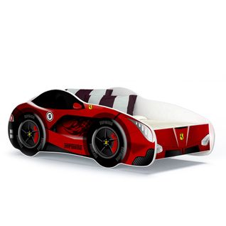 Lit Enfant Voiture 70x140 14 Ferrari Thème Livré Avec Sommiers Et Matelas En Mousse De 7cm