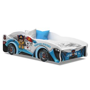 Lit Enfant Voiture 80x160 28 Pat Patrouille Thème Livré Avec Sommiers Et Matelas En Mousse De 7cm