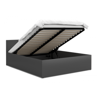 Lit Coffre Panama 160x200 - Sommier Inclus Gris
