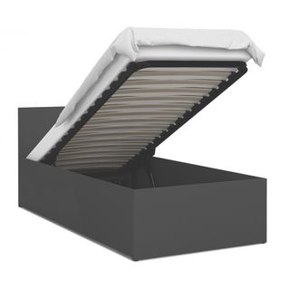 Lit Coffre Panama 120x200 - Sommier Inclus Gris