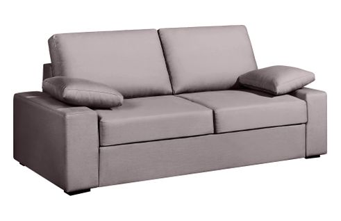 Convertible 14 Cm Hr 35kg/m³ Canapé 3 Pl Deule 203 Cm Taupe - Fab. France