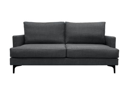 Canapé 3 Pl Wimy 167 Cm Fixe Tissu Anthracite - 100% Déhoussable - Fab. France