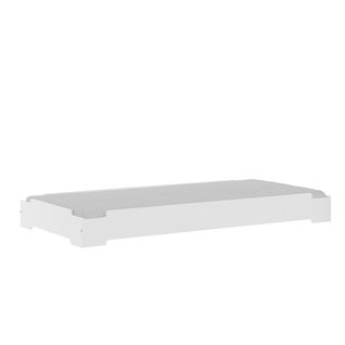 Pack Lit Empilable Avec Matelas Stack   Blanc 90x190 Cm