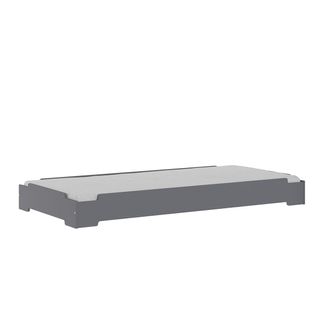 Pack Lit Empilable Avec Matelas Stack   Gris 90x190 Cm