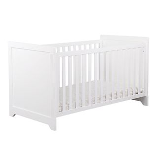 Pack Lit Bébé Avec Matelas Mona   Blanc 70x140 Cm