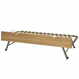 Sommier Gigogne Avec Façade 2 Mains Makuria   Noisette 90x190 Cm