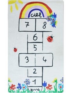 Tapis Enfant Marelle Beige - 80x150cm