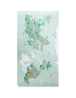 Tapis Enfant Monde Vert - 80x150cm