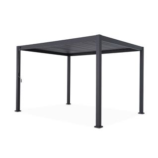 Pergola Bioclimatique Gris Anthracite – Triomphe – 3x4m. Aluminium. à Lames Orientables