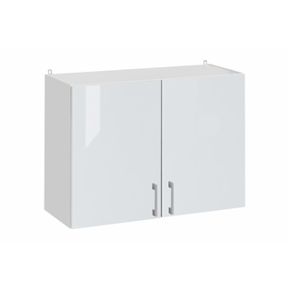 Meuble Haut De Cuisine Eco Blanc Brillant 2 Portes L 60 Cm
