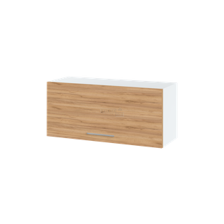 Meuble Haut Slim De Cuisine Bellissi Chene 1 Porte Relevable L 80 Cm