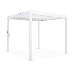 Pergola Bioclimatique Aluminium Blanc Triomphe 3x3 M Lames Orientables