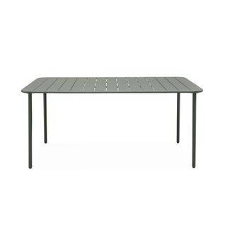 Table De Jardin Métal 6-8 Places. Kaki. Amelia. 160x90xh72.5cm