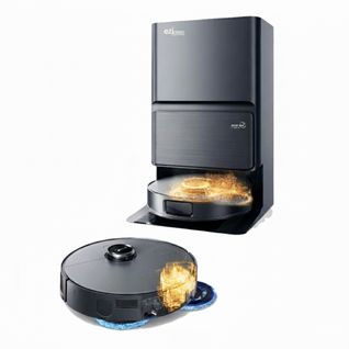 Robot Aspirateur Laveur Lidar Connecté Avec Base De Vidage Eziclean® Pureflow Max