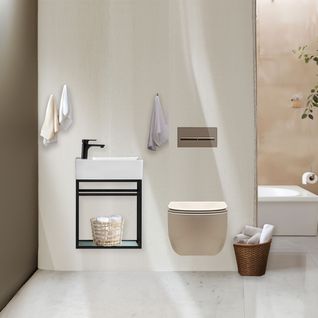 Lave Main 60 Cm Métal Noir Aquafredo