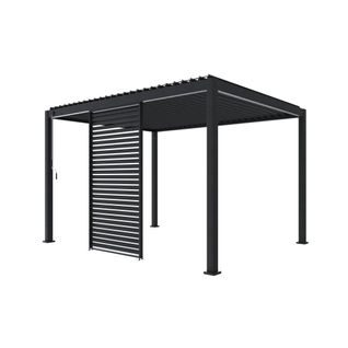 Persienne 130cm Pour Pergola Bioclimatique Triomphe. Côté 4m. Panneau Brise Vue. Aluminium.
